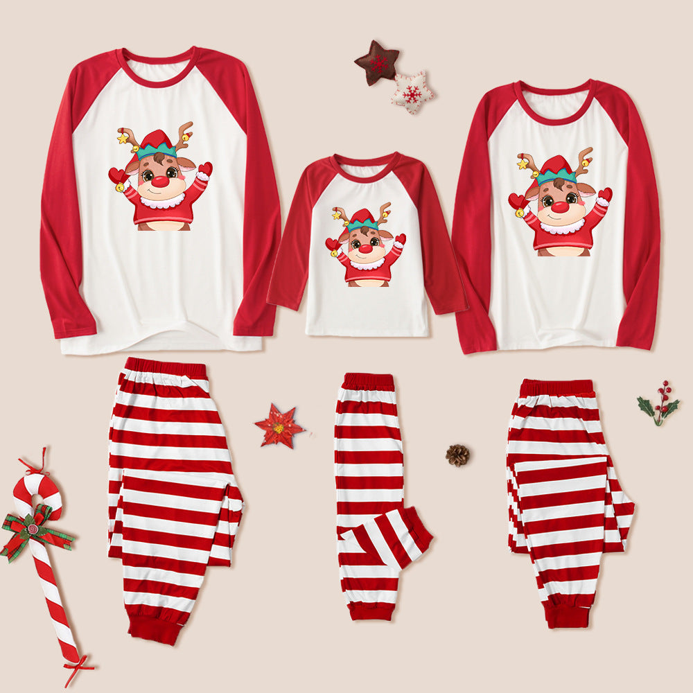 Fashion Simple Christmas Loungewear Pajamas Set