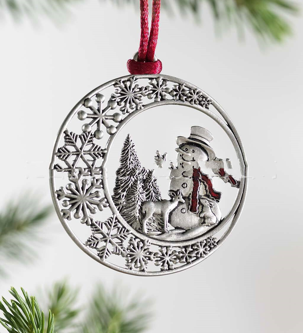 Tin Christmas Tree Pendant Ornament