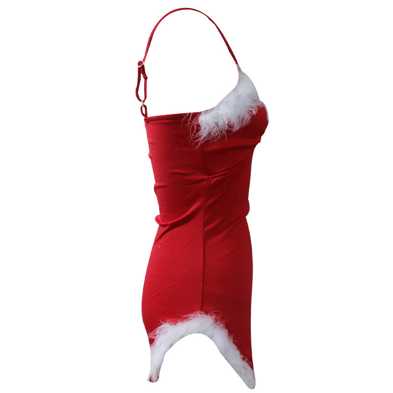 Women's Christmas Suspender Dress