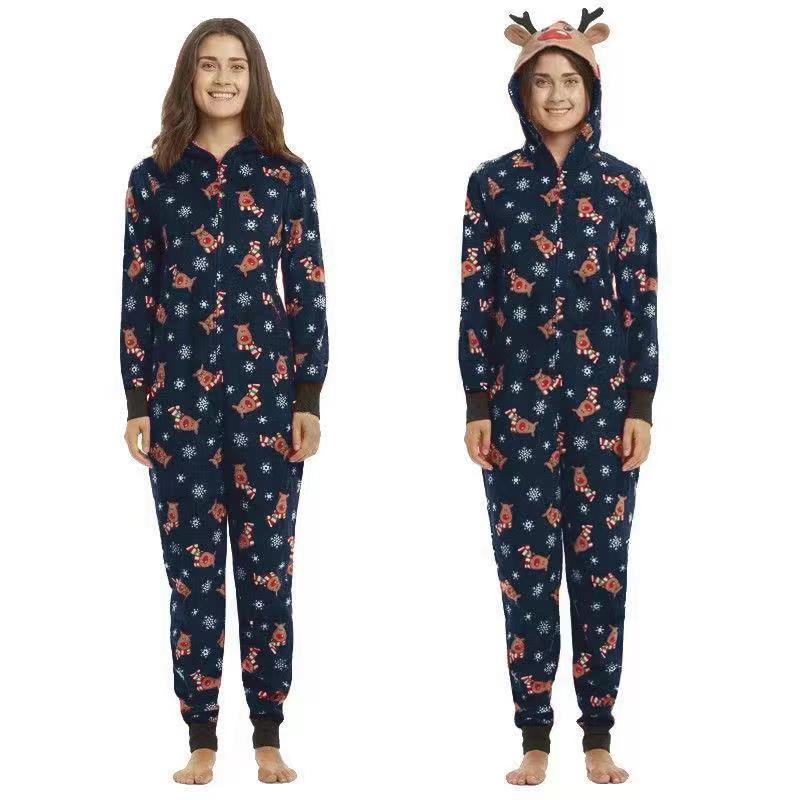 Family Christmas Hooded Romper