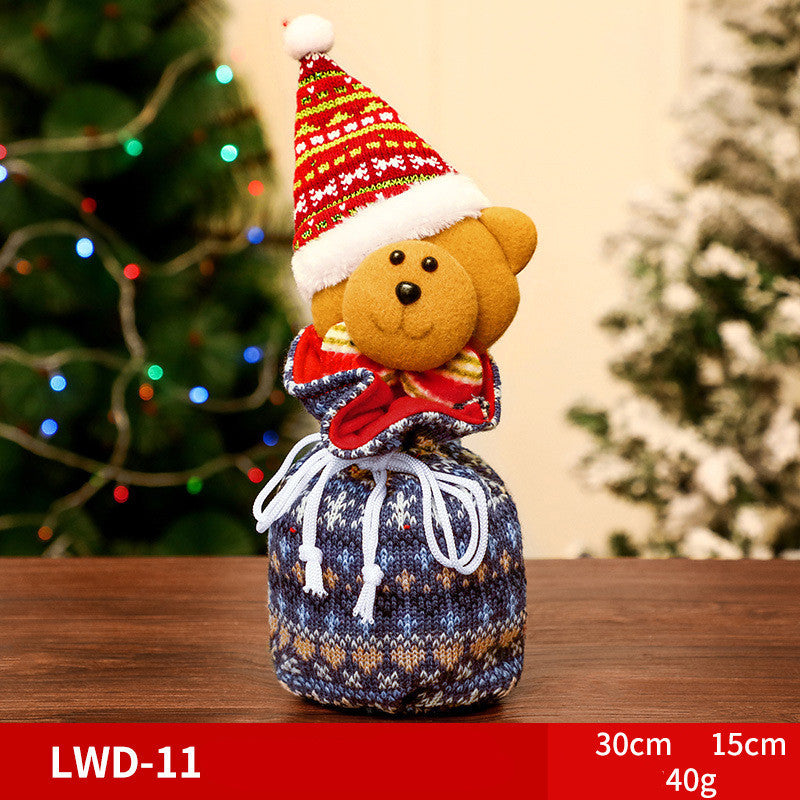 Christmas Character Brushed Gift Bag